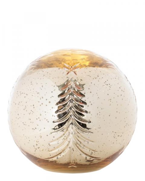 LED Globe 7.5" Gold & Ivory