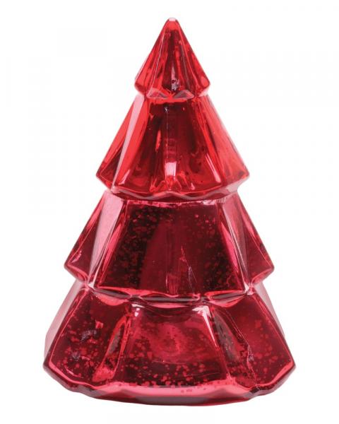 LED Tree Candle 7.5" Red