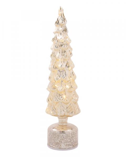 LED Tree 16" Glass Gold