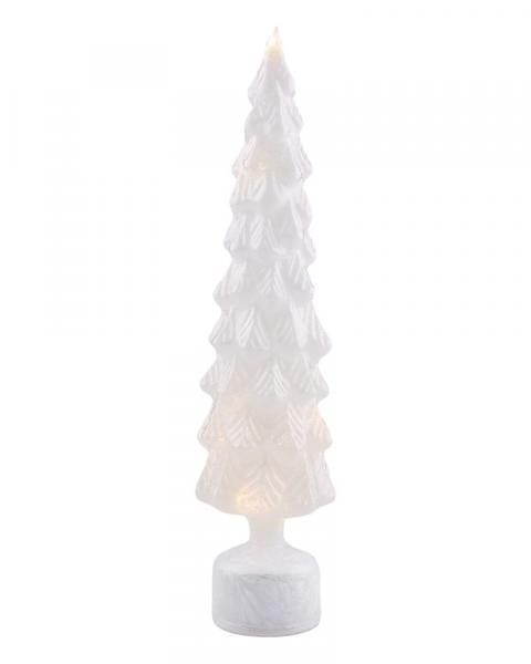LED Tree 16" Glass White
