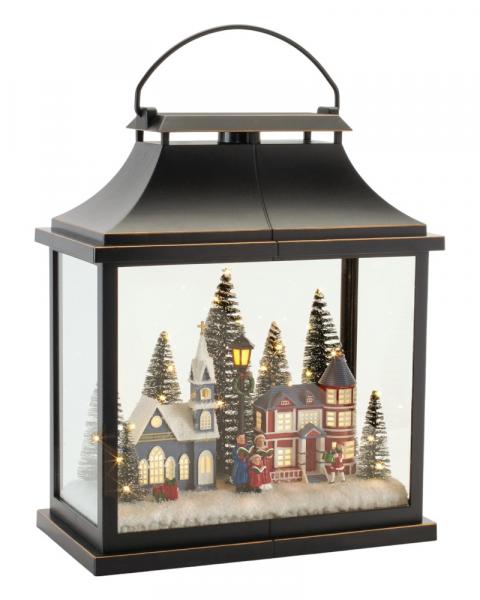 LED Lantern With Carolers 16"