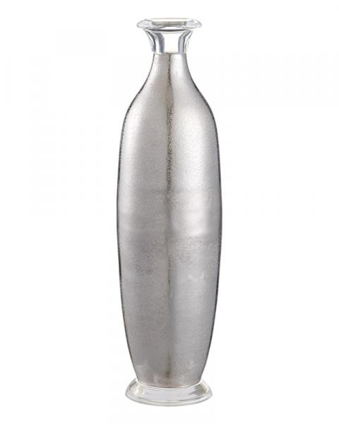 Glass Bottle 16" Silver