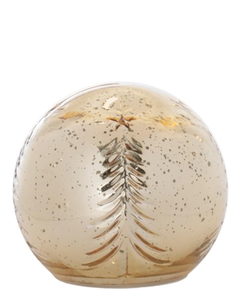 LED Globe 4.5" Gold & Ivory