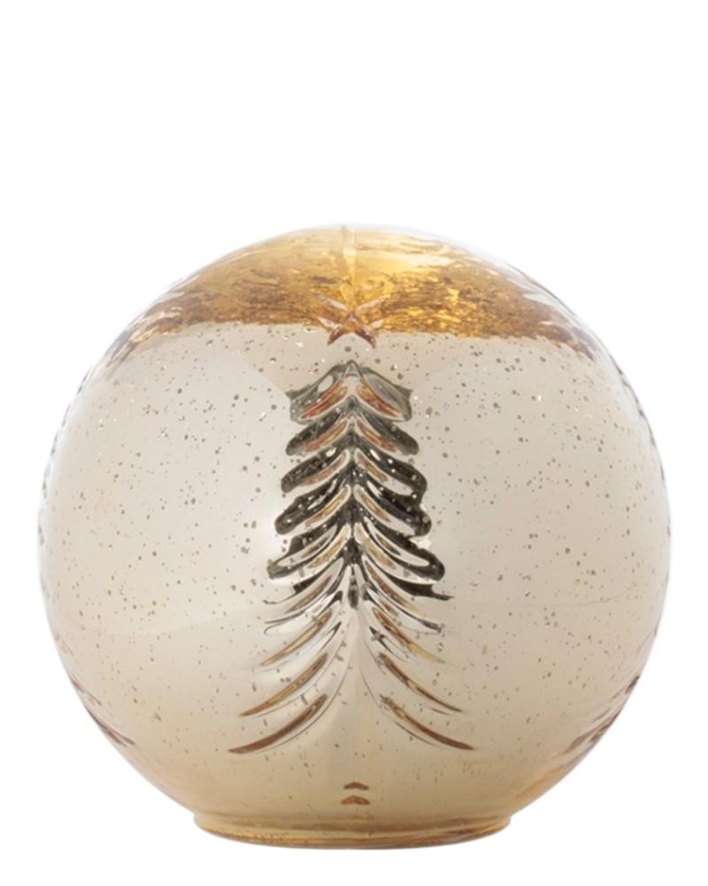 LED Globe 5.5" Gold & Ivory