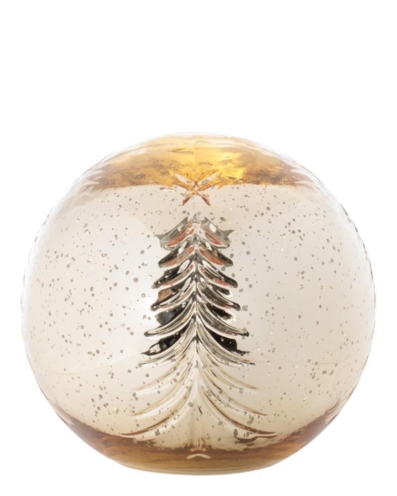 LED Globe 7.5" Gold & Ivory