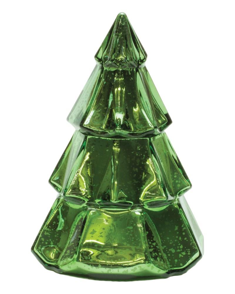 LED Tree Candle 7.5" Green