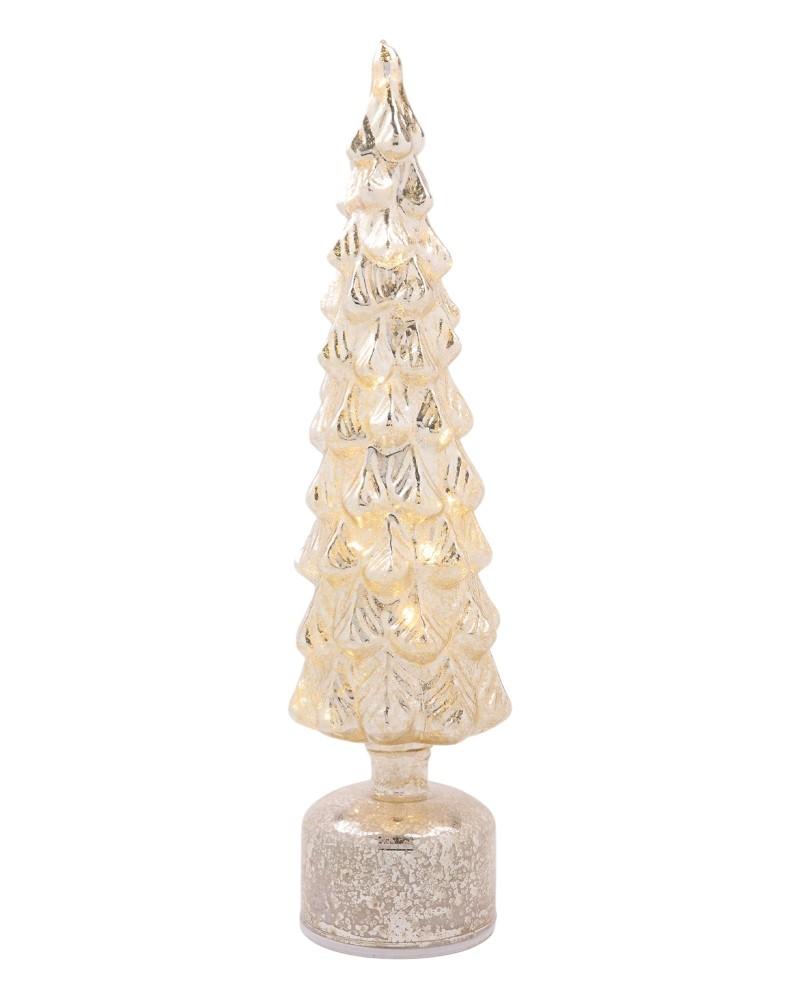 LED Tree 16" Glass Gold