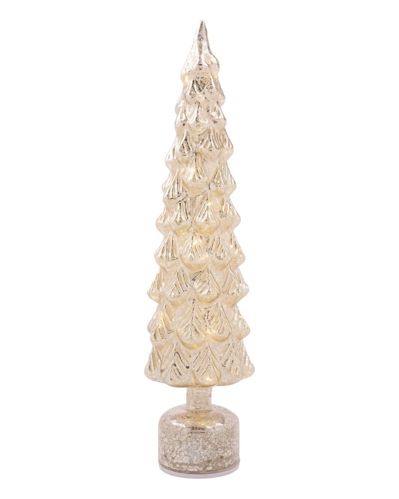 LED Tree 19" Glass Gold
