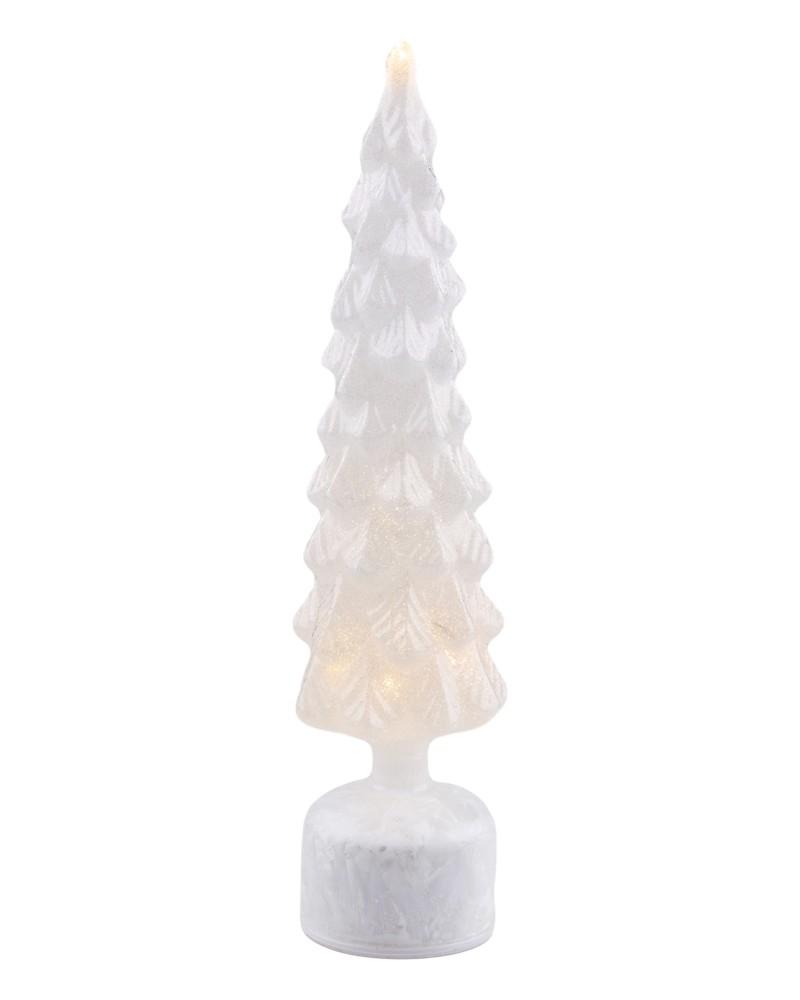 LED Tree 19" Glass White