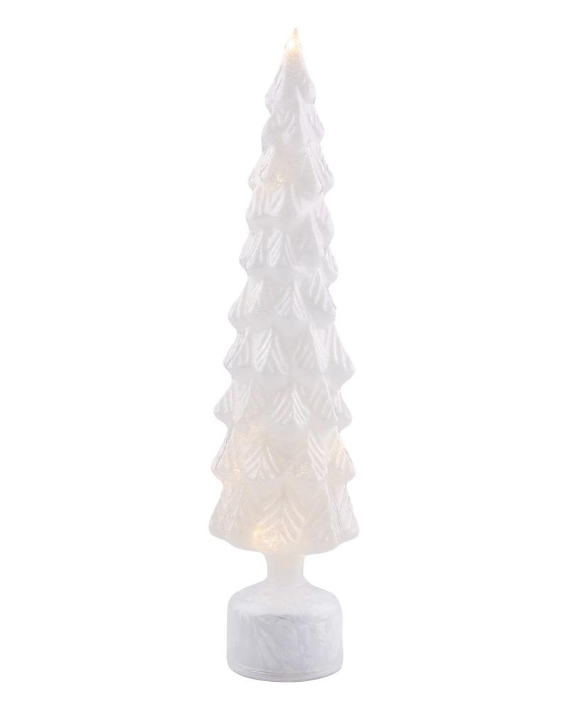 LED Tree 16" Glass White