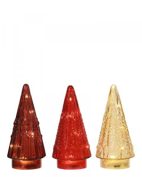 Glass Tree With Lights Assorted