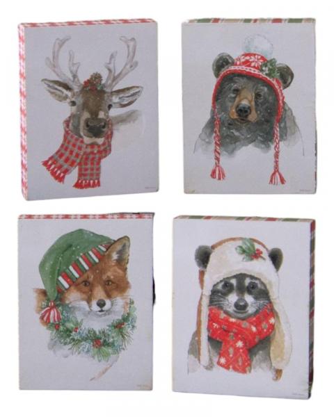 Cozy Animal Block Sign Assorted