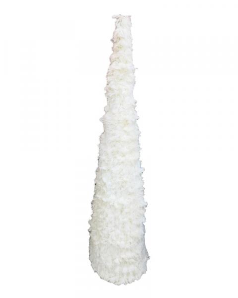 Fuzzy Cone Tree 30.5" Cream