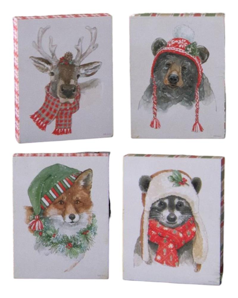 Cozy Animal Block Sign Assorted