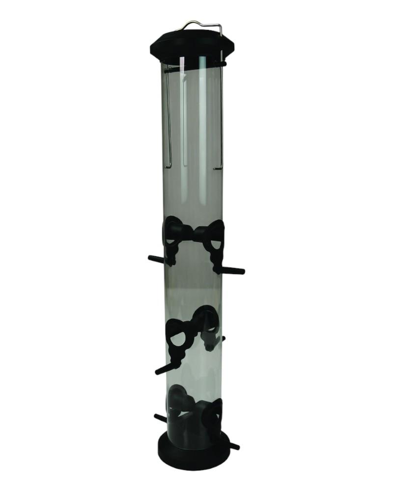 6-Port Black Tube Feeder