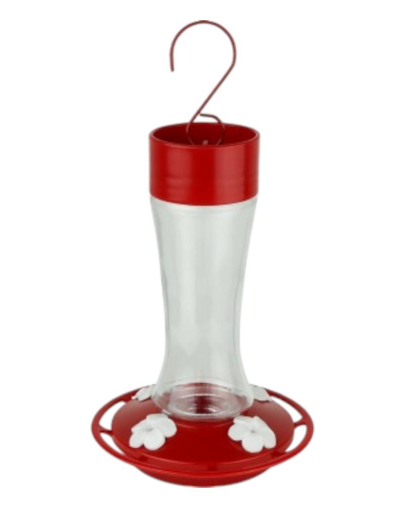 Glass Scarlet Globe Hummingbird Feeder 10oz