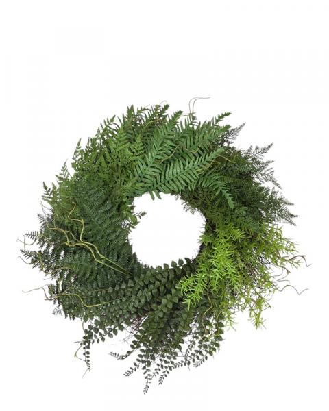 Mixed Fern Wreath 28"