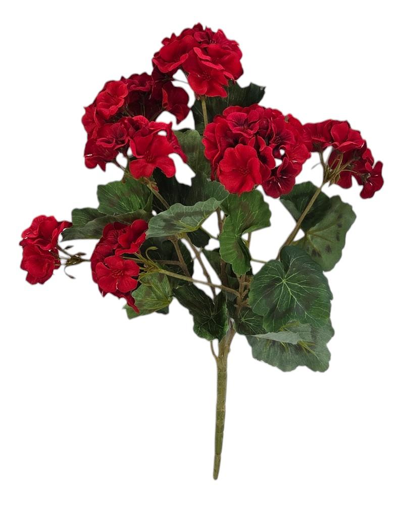 18" Geranium Bush X7 Red