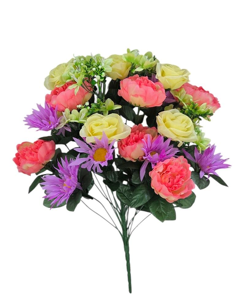 Peony/gerb/rose Bush Coral