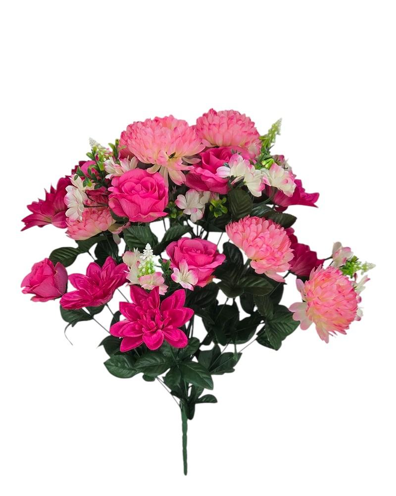 Dahlia/mum/rose Bush Pink/Mag