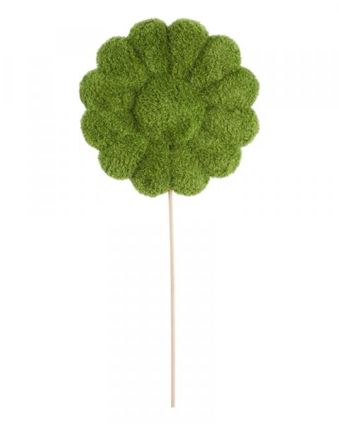 Furry Moss Flower 35.5" Green