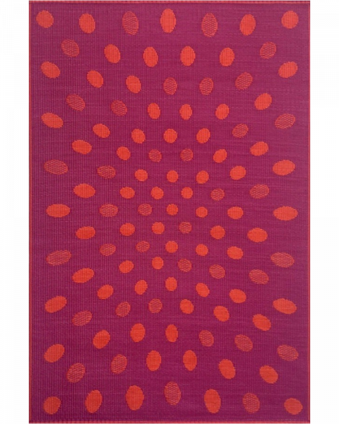 6 ft x 9 ft Mad Mat Orange/Red Dots