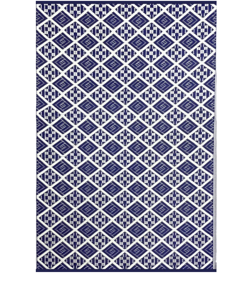 5 ft x 8 ft Mad Mat Blue/White Scotch