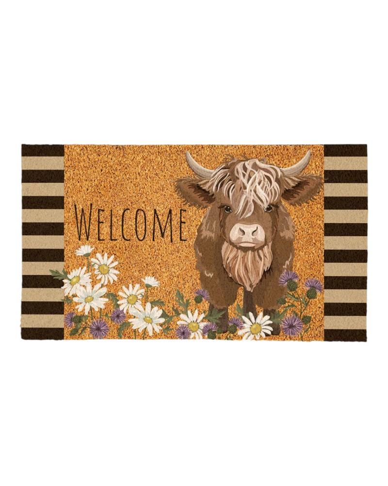 Coir Mat Highland Cow 28 X 16