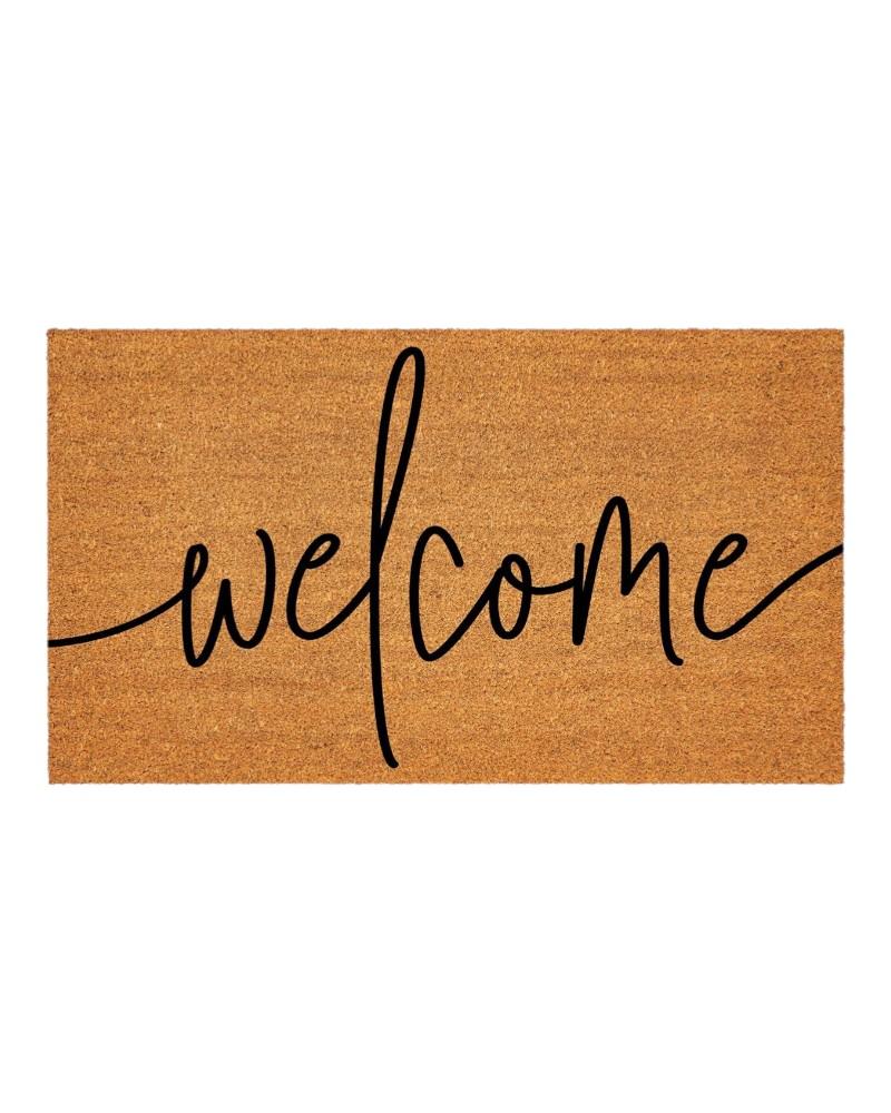 Coir Mat Coastal Welcome 28x16