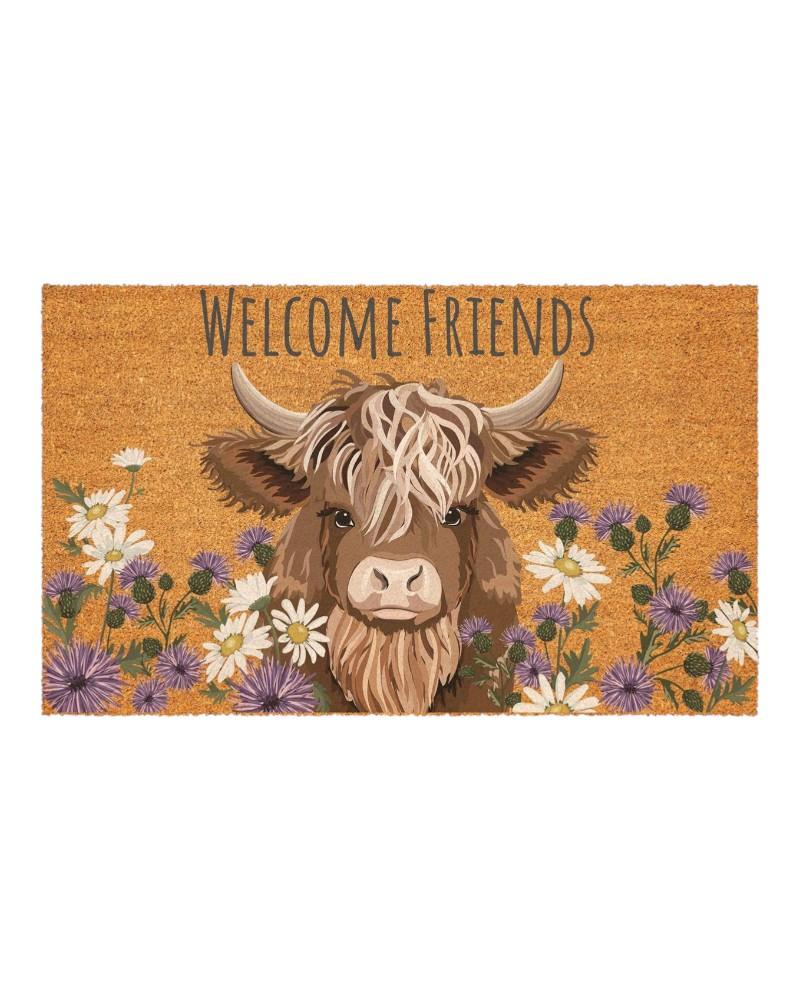 Coir Mat Highland Cow 30x18
