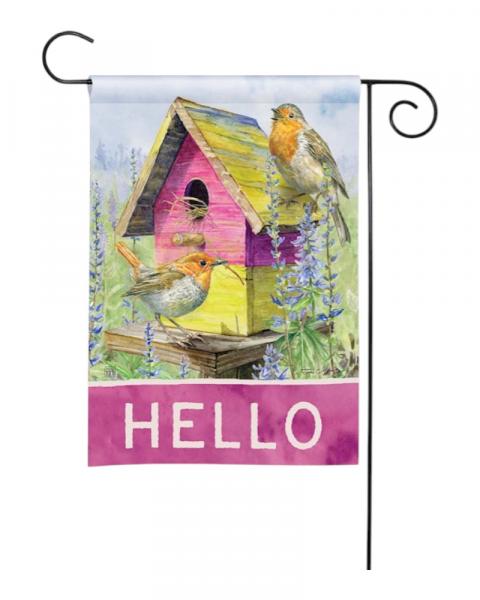 Garden Flag European Robins