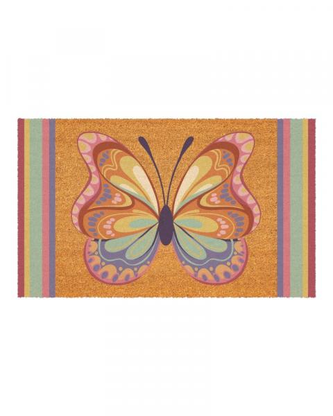 Coir Mat Radiant Butterfly 30x18