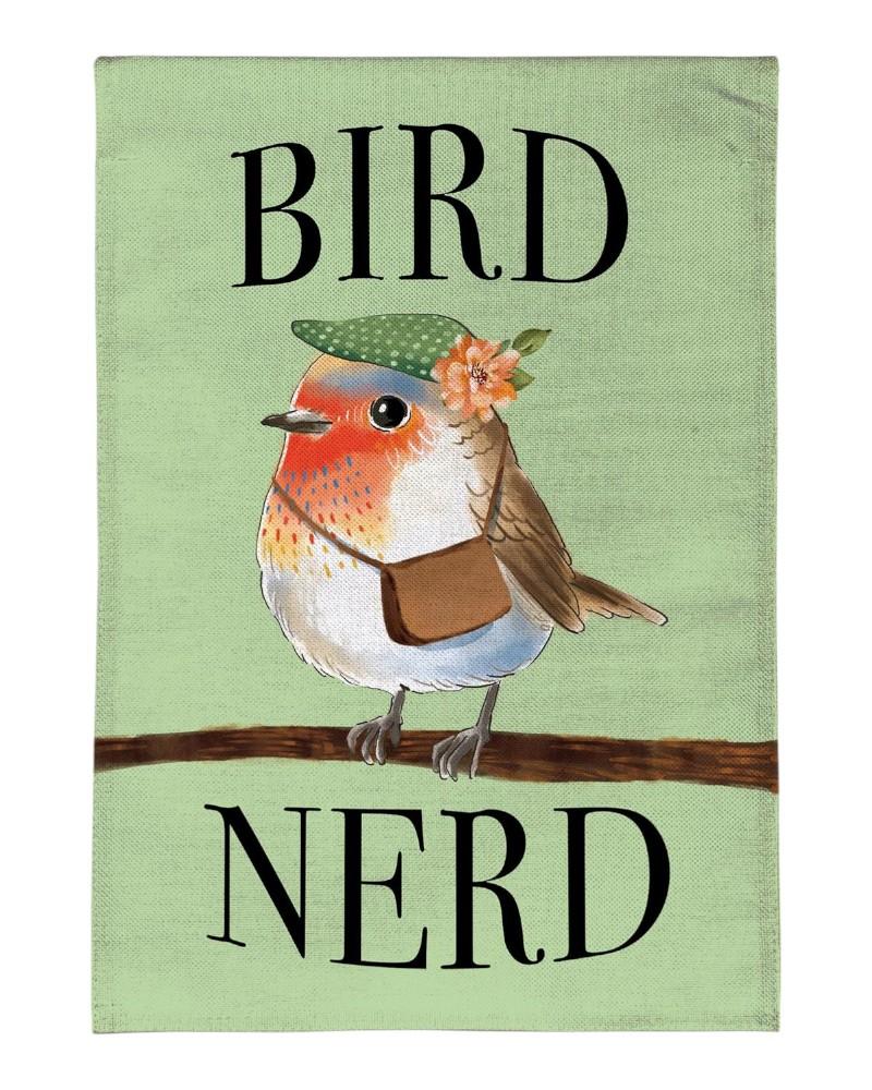 Garden Flag Bird Nerd