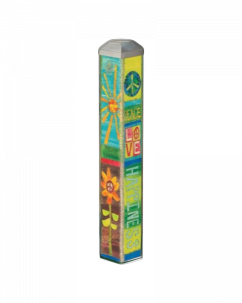 Mini Art Pole 10" Peace & Love