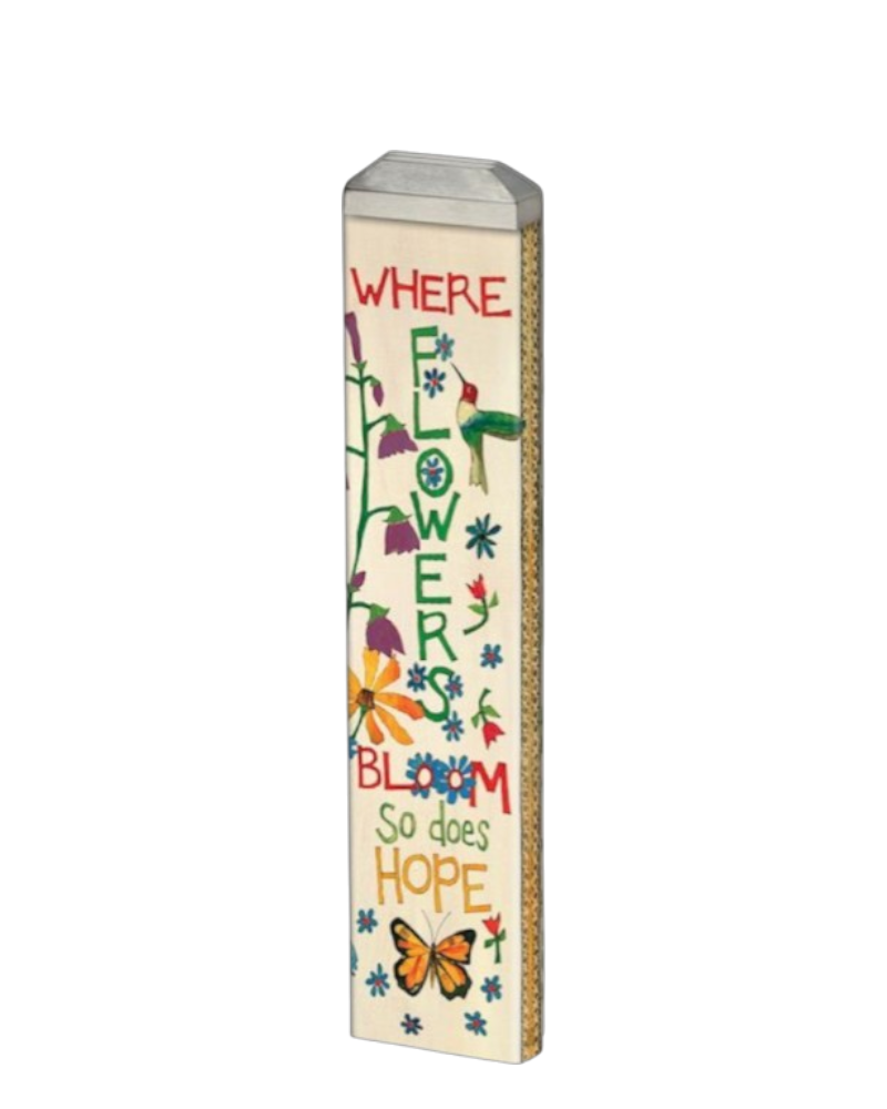 Mini Art Pole 13" Flowers Bloom