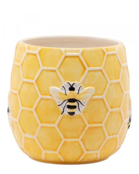 Yellow Honeycomb Bee Planter