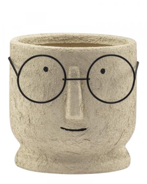 Beige Glasses Face Planter