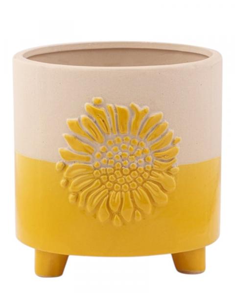Sunflower Footed Planter 5"