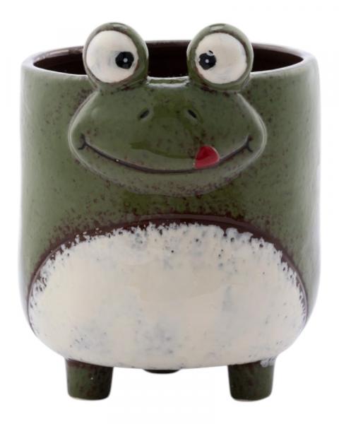 Cross Eyed Frog Planter 4.25"