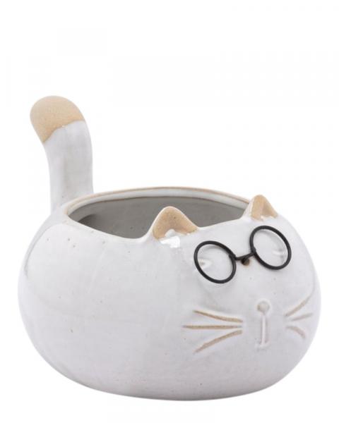Large Fat Cat Planter Glasses