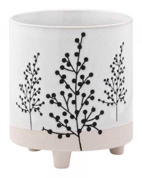 White Planter Berry Spray 4.75"