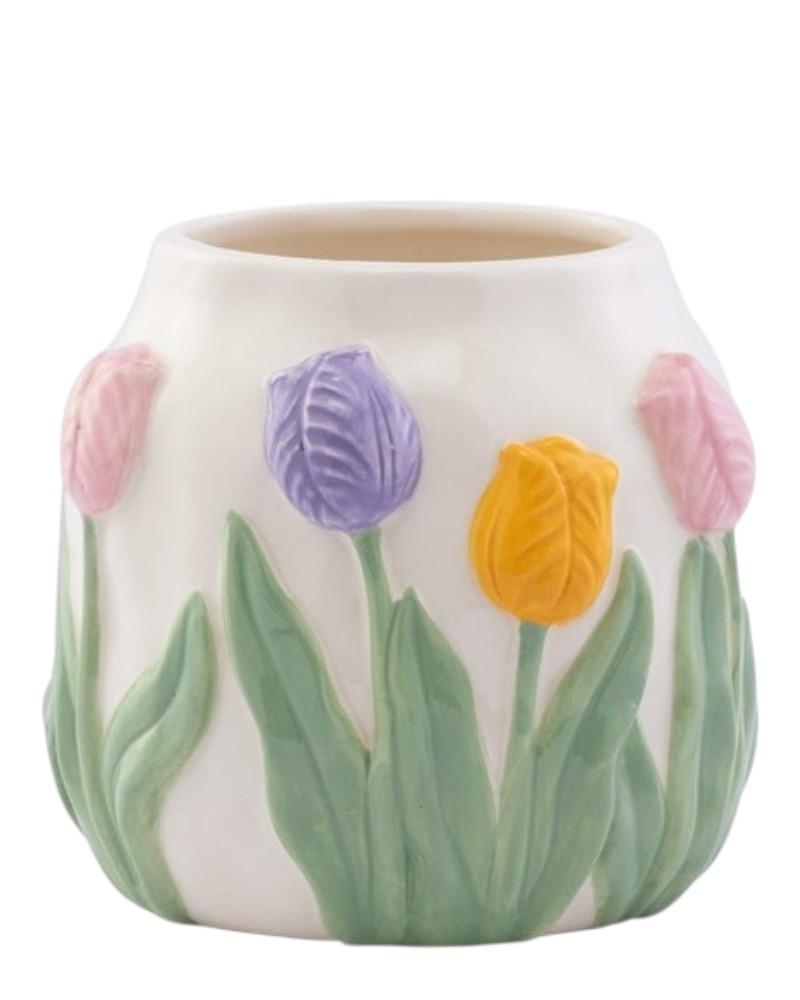 Pastel Tuplips Planter Round