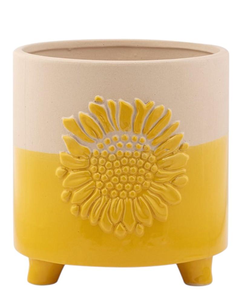 Sunflower Footed Planter 6.5"