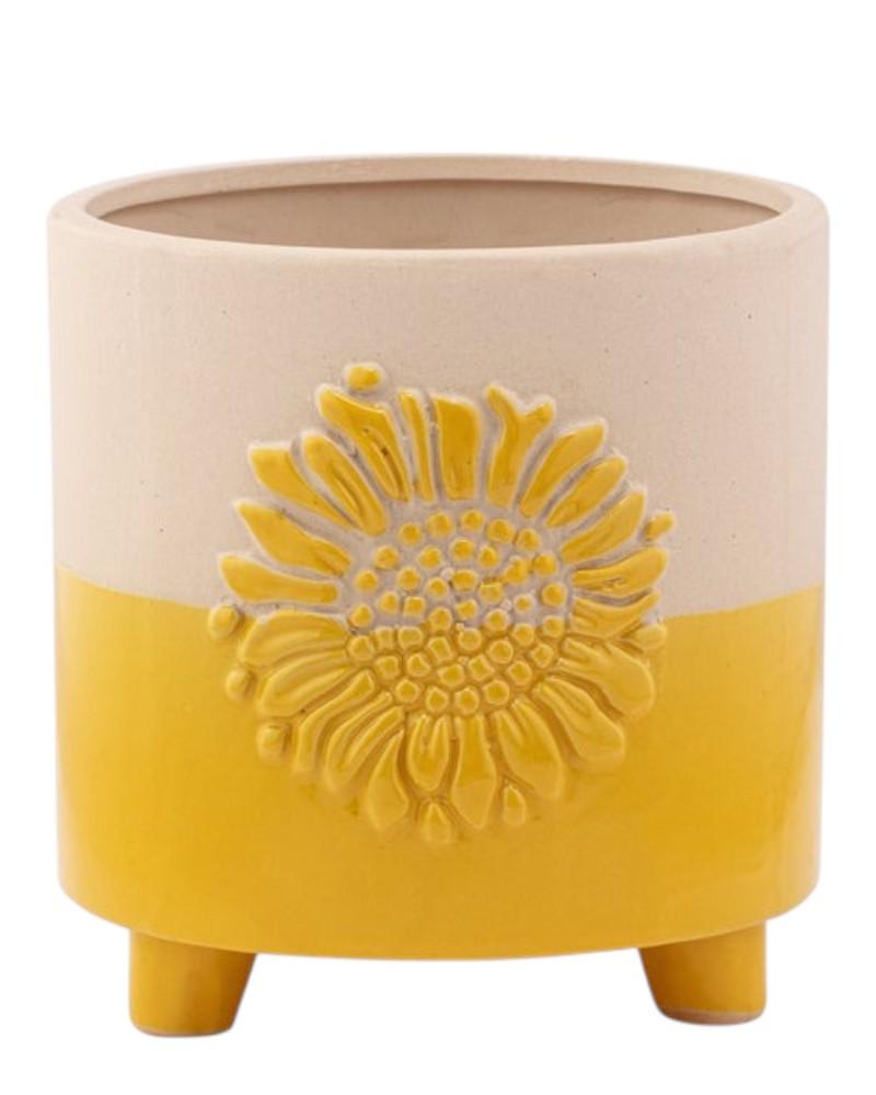 Sunflower Footed Planter 5"