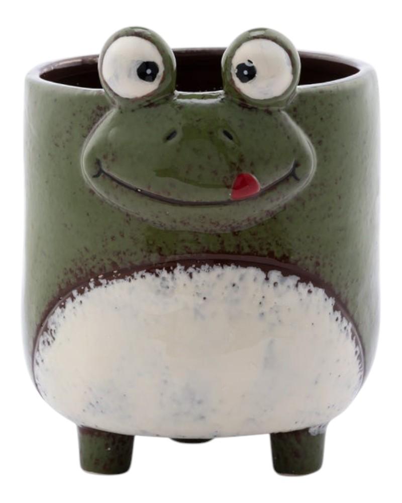 Cross Eyed Frog Planter 4.25"