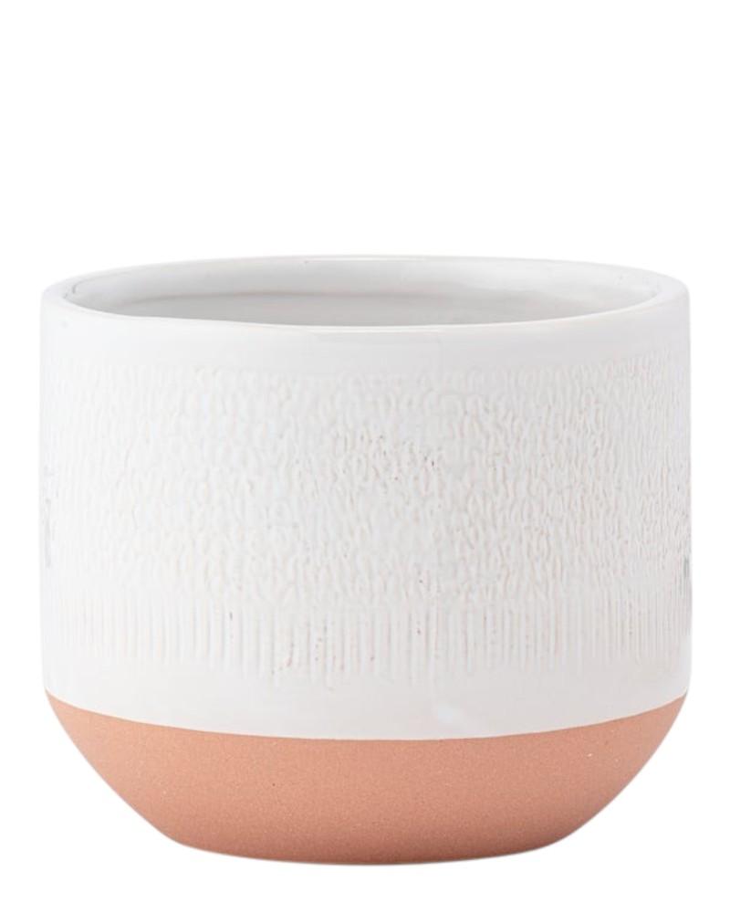 Textured Planter 5.5" White