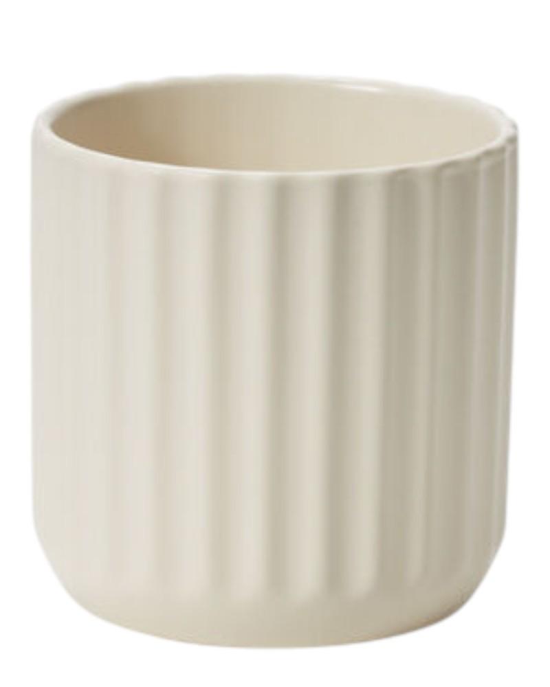 Beam Pot 4.75x4.5" Offwhite