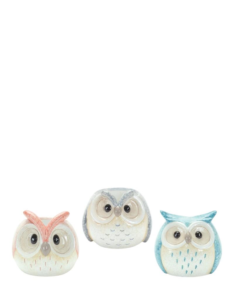 Owl Planter 3" Terra Cotta Assorted