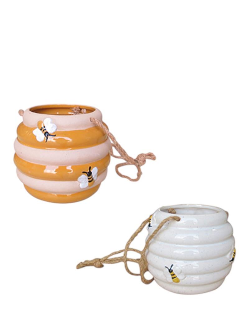 Hanging Bee Pot 6" Assorted