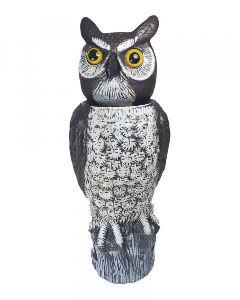 Dalen Natural Enemy Rotating-Head Owl Scarecrow 19in